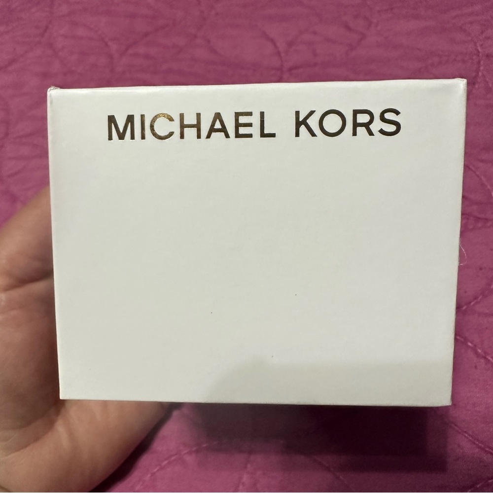 Michael Kors Rose Gold Tone Bangle Bracelet Crystal - Picture 3 of 5